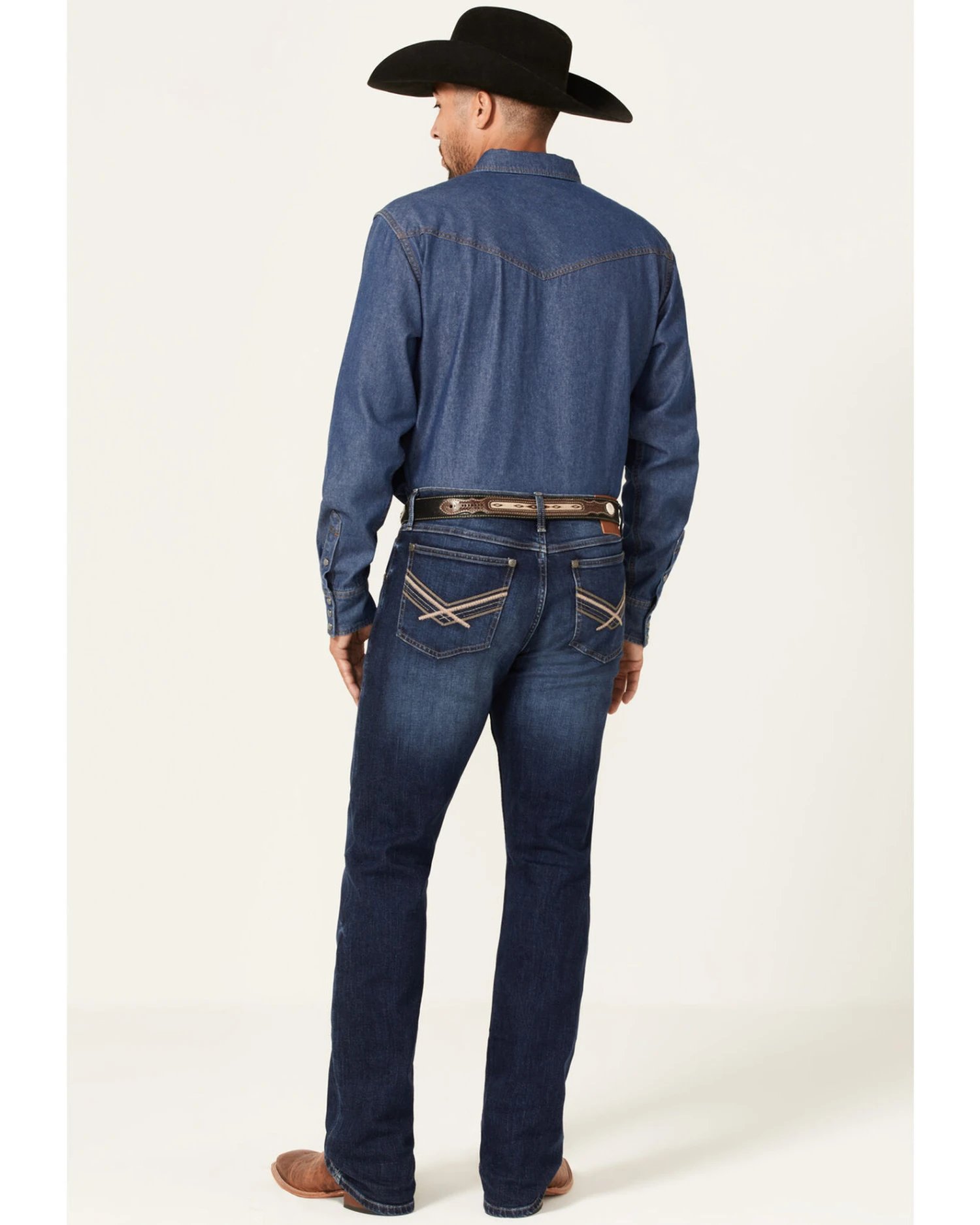 Wrangler 20X Men's Lagoon Dark Wash Vintage Slim Bootcut Jeans 3 Wrangler 20X Men's Lagoon Dark Wash Vintage Slim Bootcut Jeans