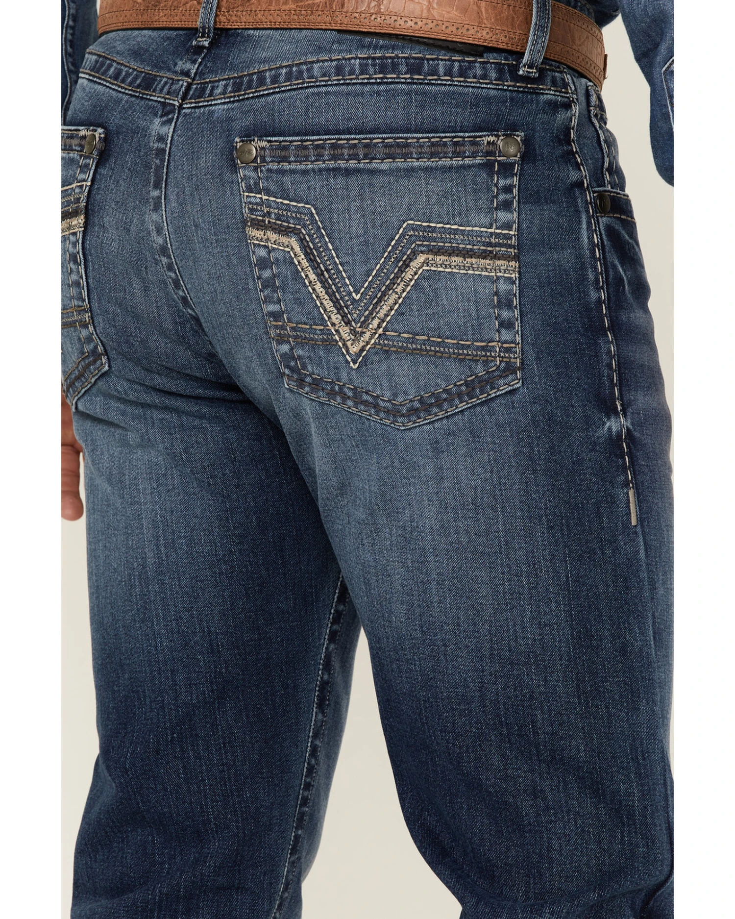 Rock 47 By Wrangler Men's Edmond Medium Wash Stretch Slim Bootcut Jeans 3 Rock 47 By Wrangler Men's Edmond Medium Wash Stretch Slim Bootcut Jeans