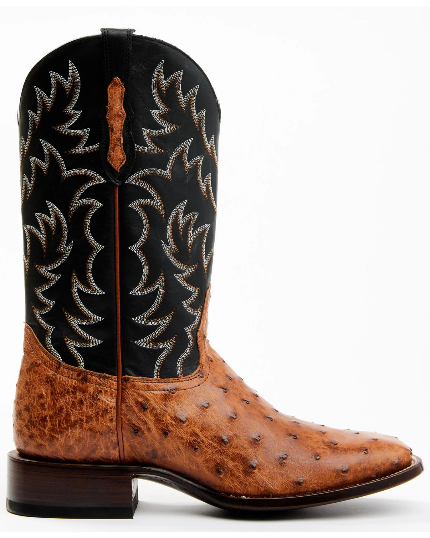 Cody James Men's Full Quill Cognac Ostrich Exotic Western Boots - Broad Square Toe 4 Cody James Men's Full Quill Cognac Ostrich Exotic Western Boots - Broad Square Toe - Image 2