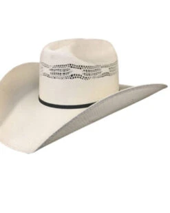 Dallas Hats Men's Natural Cattleman Byplay Band Bangora Straw Western Hat 