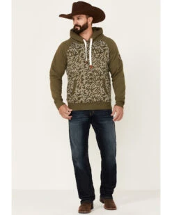 Wanakome Men's Moss Abbot Line Printed Pullover Hooded Sweatshirt