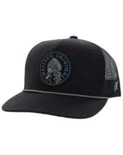 Hooey Men's Quanah Round Patch Mesh Back Trucker Cap