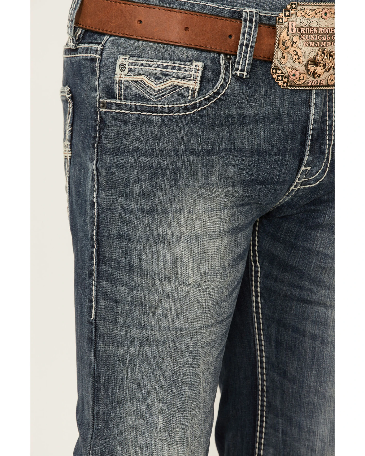 Rock & Roll Denim Men's Medium Vintage Pistol Stretch Regular Straight Jeans 5 Rock & Roll Denim Men's Medium Vintage Pistol Stretch Regular Straight Jeans - Image 3
