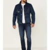 Wrangler X Fender Men's Cowboy Rockstar Patch Denim Jacket 1 Wrangler X Fender Men's Cowboy Rockstar Patch Denim Jacket -Boot Barn 2000362151 402 P2