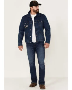 Wrangler X Fender Men's Cowboy Rockstar Patch Denim Jacket