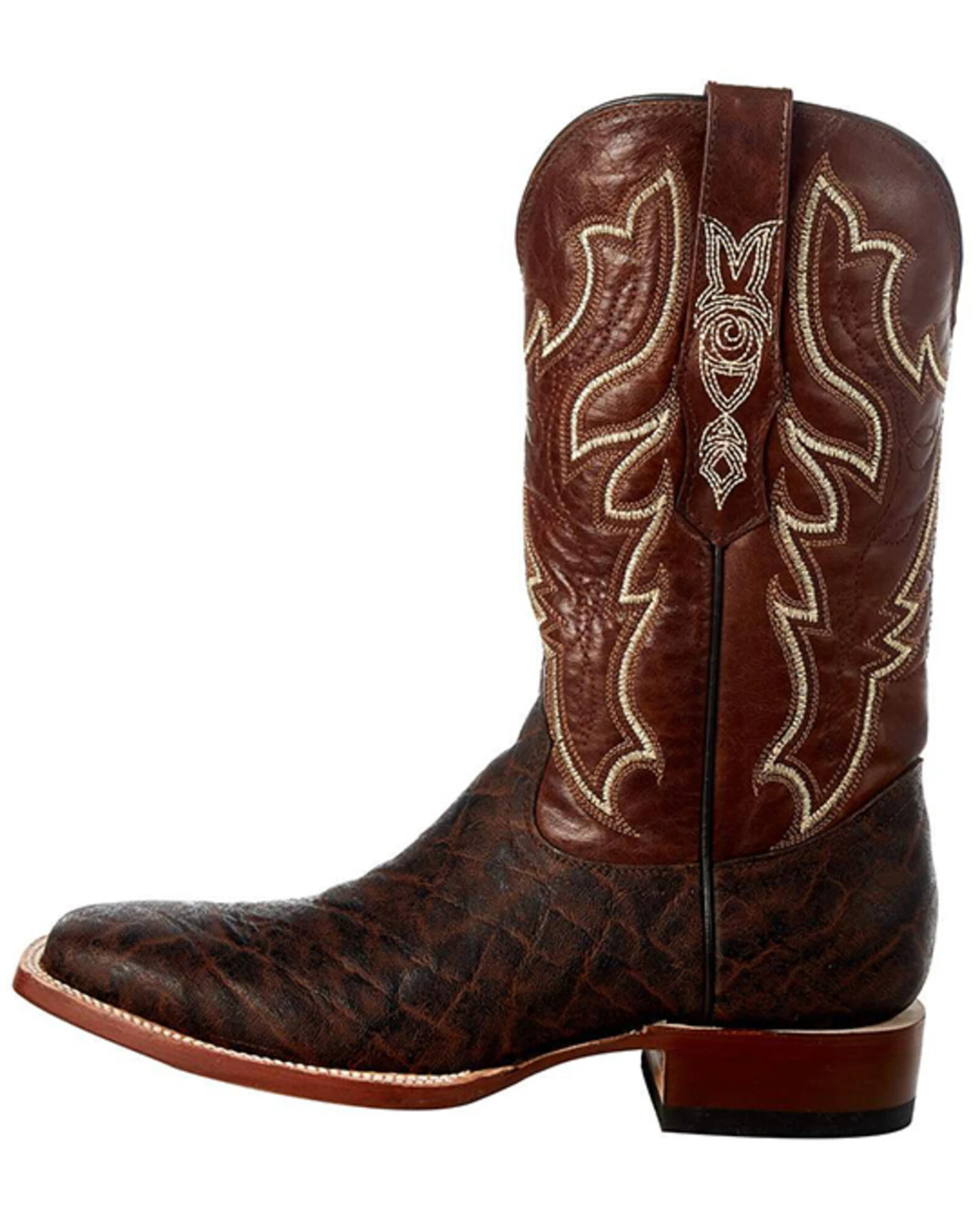 Tanner Mark Men's Exotic Elephant Print Western Boots - Broad Square Toe 5 Tanner Mark Men's Exotic Elephant Print Western Boots - Broad Square Toe - Image 3