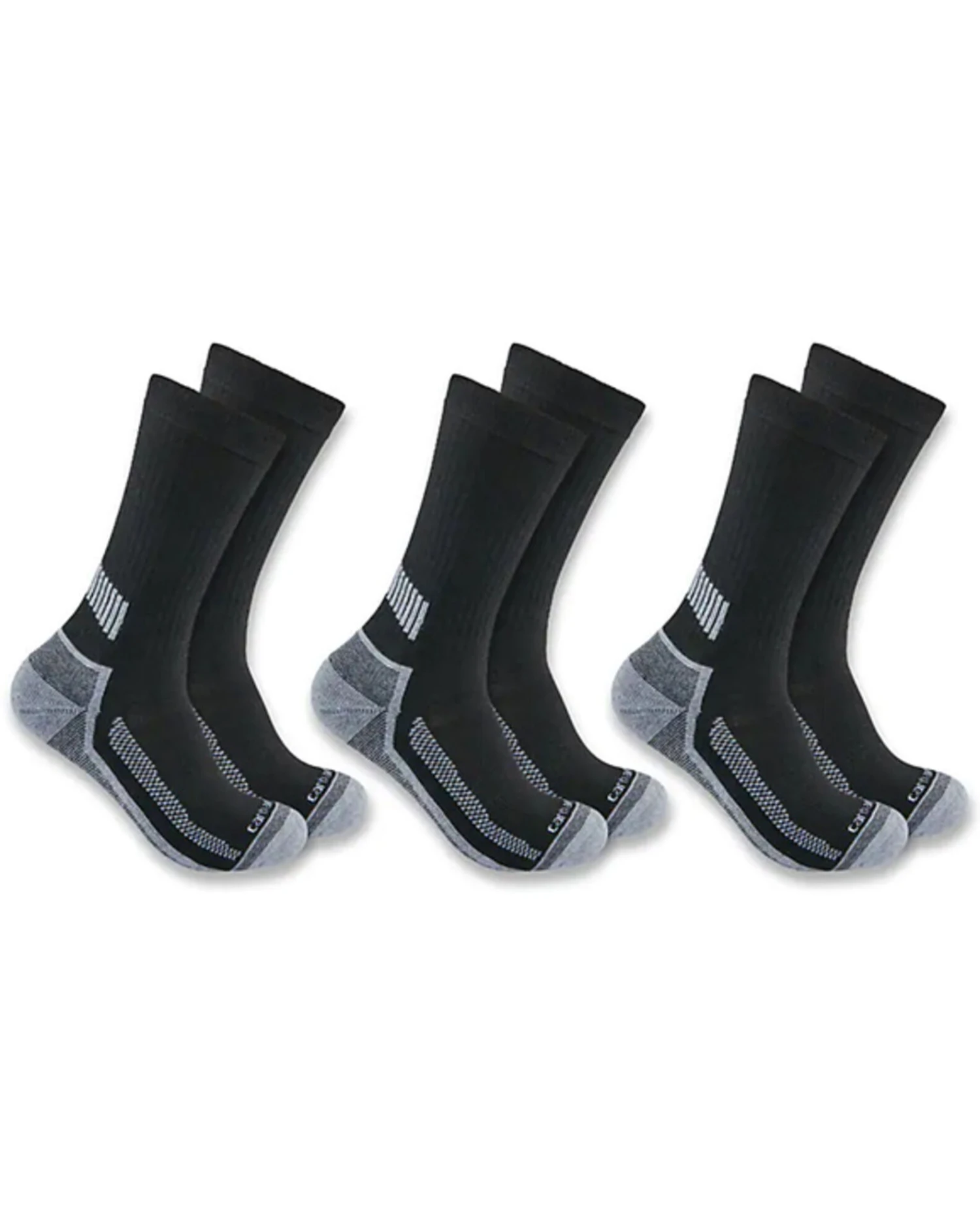 Carhartt Men's Force Midweight Crew Socks - 3-Pack 3 Carhartt Men's Force Midweight Crew Socks - 3-Pack