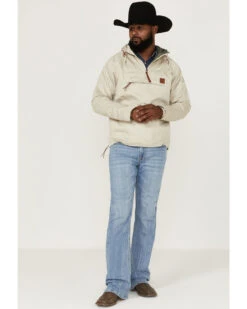 Kimes Ranch Men's Any-Day Sand 1/4 Zip Front Hooded Pullover