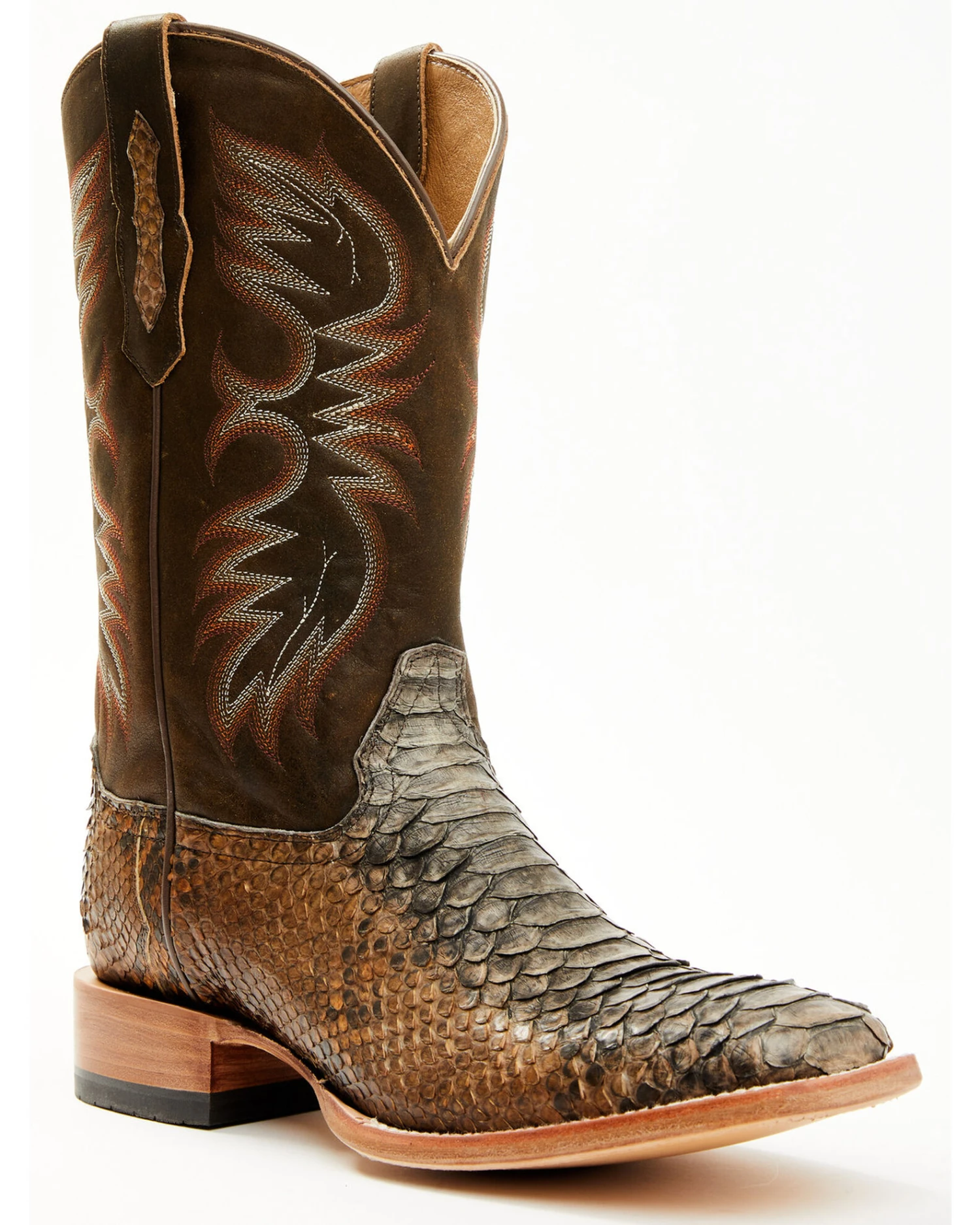 Cody James Men's Python Exotic Western Boots - Broad Square Toe 3 Cody James Men's Python Exotic Western Boots - Broad Square Toe