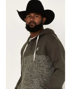 Hooey Men's Jimmy Quilted 1/4 Button Hooded Pullover 9 Hooey Men's Jimmy Quilted 1/4 Button Hooded Pullover -Boot Barn 2000370562 200 P2