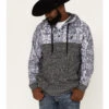Hooey Men's Heathered Southwestern Print 1/4 Button Down Hooded Pullover 2 Hooey Men's Heathered Southwestern Print 1/4 Button Down Hooded Pullover -Boot Barn 2000370571 020 P1