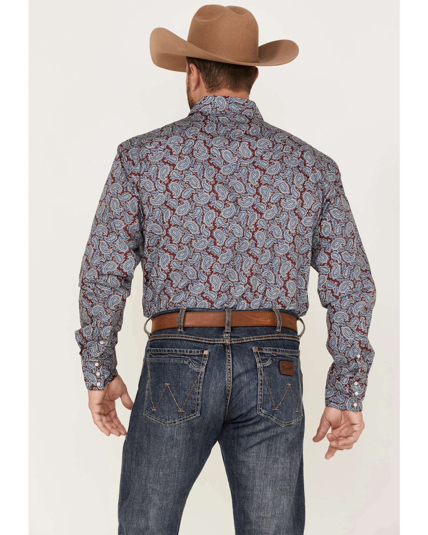 Roper Men's Liberty Bell Paisley Print Long Sleeve Pearl Snap Western Shirt 5 Roper Men's Liberty Bell Paisley Print Long Sleeve Pearl Snap Western Shirt - Image 3