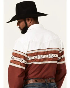 Roper Men's Diamond Southwestern Border Print Long Sleeve Pearl Snap Western Shirt 8 Roper Men's Diamond Southwestern Border Print Long Sleeve Pearl Snap Western Shirt -Boot Barn 2000370631 200 P4
