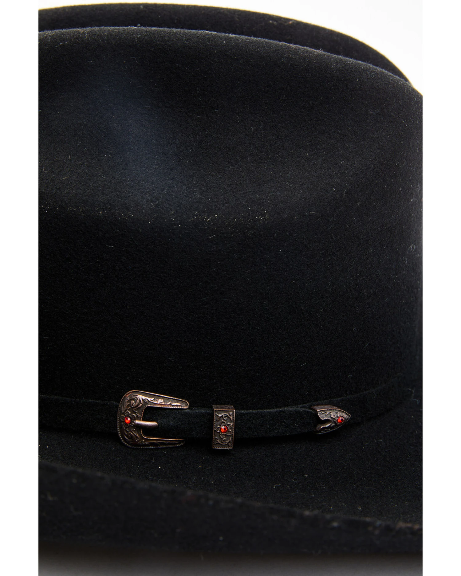 Cody James Men's 5X Self Band Cattleman Fur Blend Western Hat - Black 4 Cody James Men's 5X Self Band Cattleman Fur Blend Western Hat - Black - Image 2