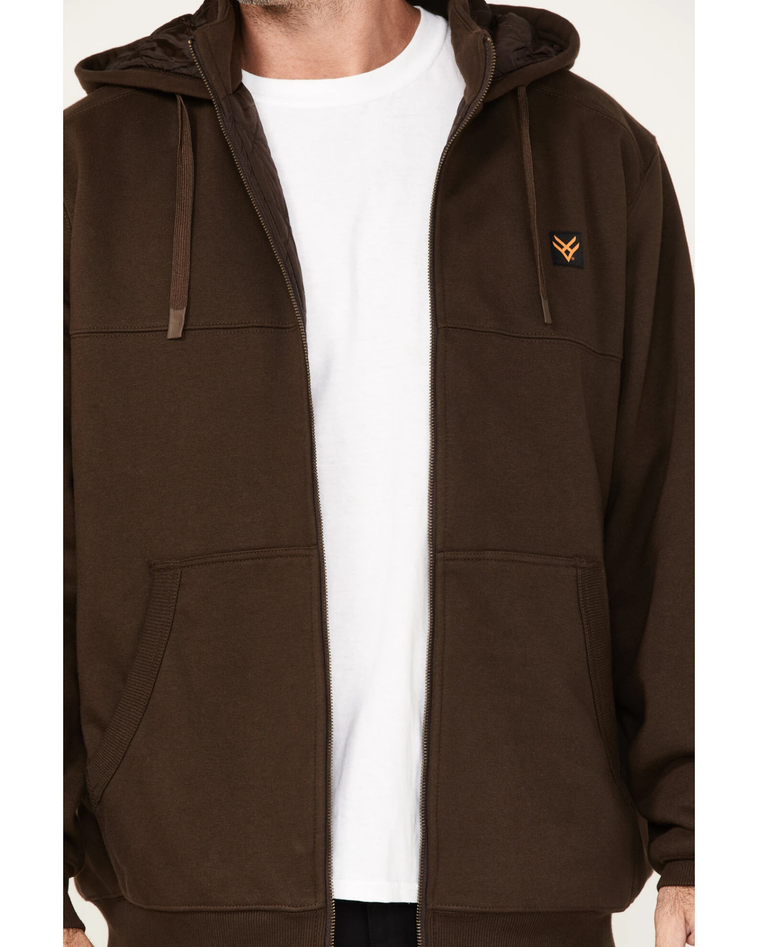 Hawx Men's Logo Quilted Hooded Zip Jacket 6 Hawx Men's Logo Quilted Hooded Zip Jacket - Image 4