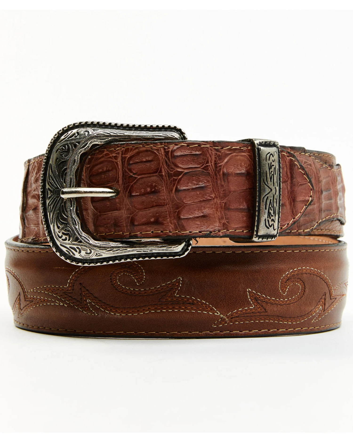 Cody James Men's Cypress Two Tone Embroidered Caiman Western Belt 3 Cody James Men's Cypress Two Tone Embroidered Caiman Western Belt