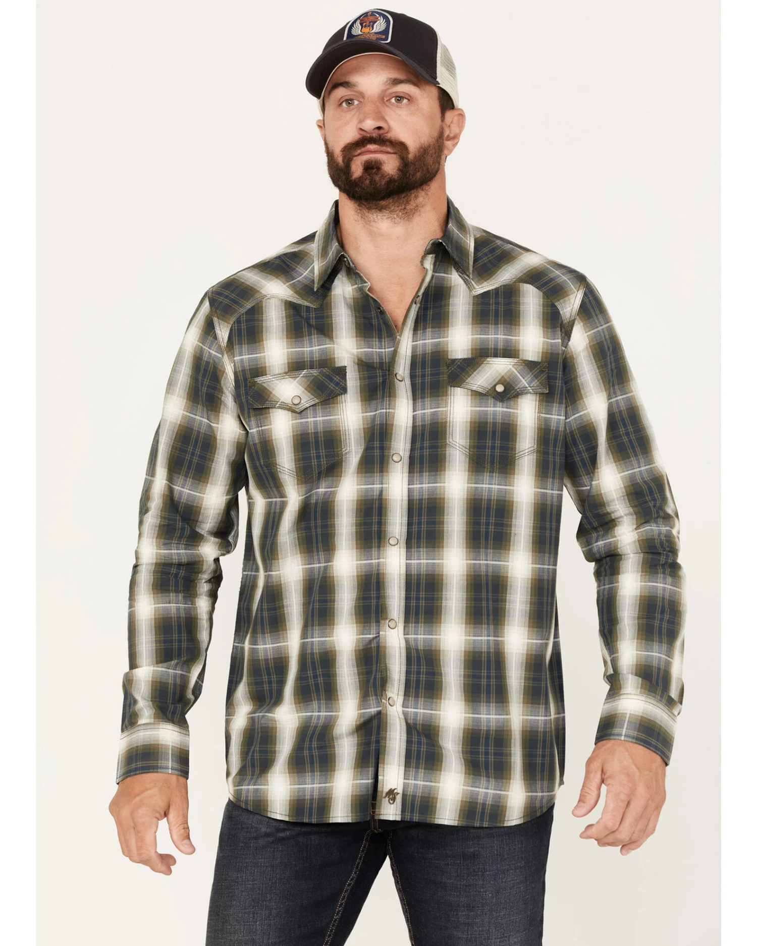 Moonshine Spirit Men's All Day Long Large Plaid Snap Western Shirt 6 Moonshine Spirit Men's All Day Long Large Plaid Snap Western Shirt - Image 4