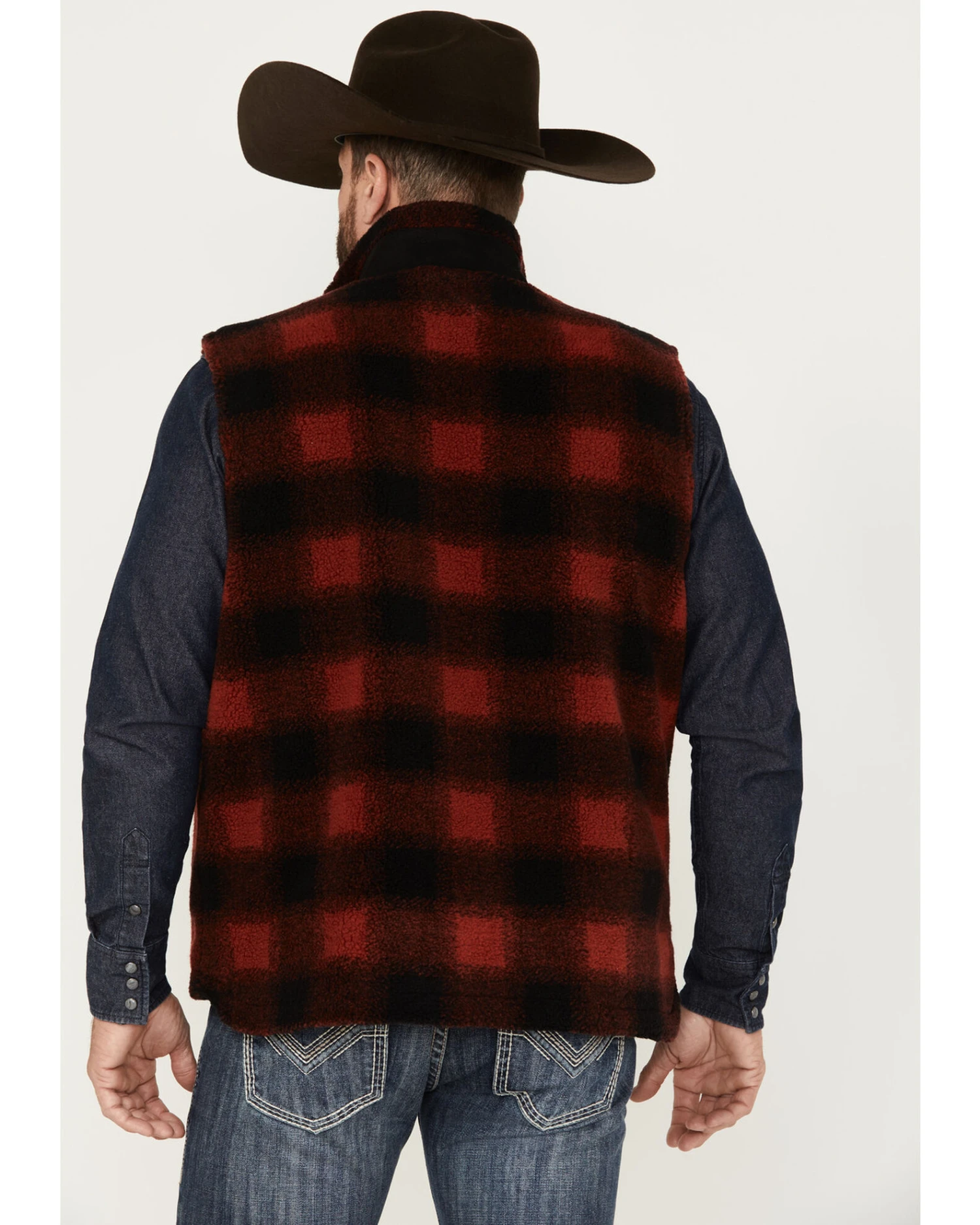 Pendleton Men's Ridgeline Buffalo Checker Fleece Vest 3 Pendleton Men's Ridgeline Buffalo Checker Fleece Vest