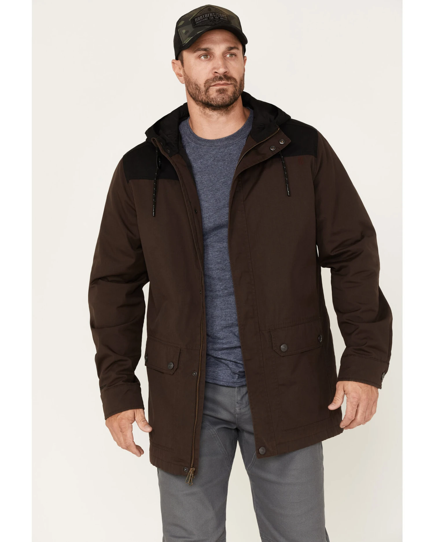 Brothers & Sons Men's Waxed Canvas Cruiser Hooded Jacket 5 Brothers & Sons Men's Waxed Canvas Cruiser Hooded Jacket - Image 3
