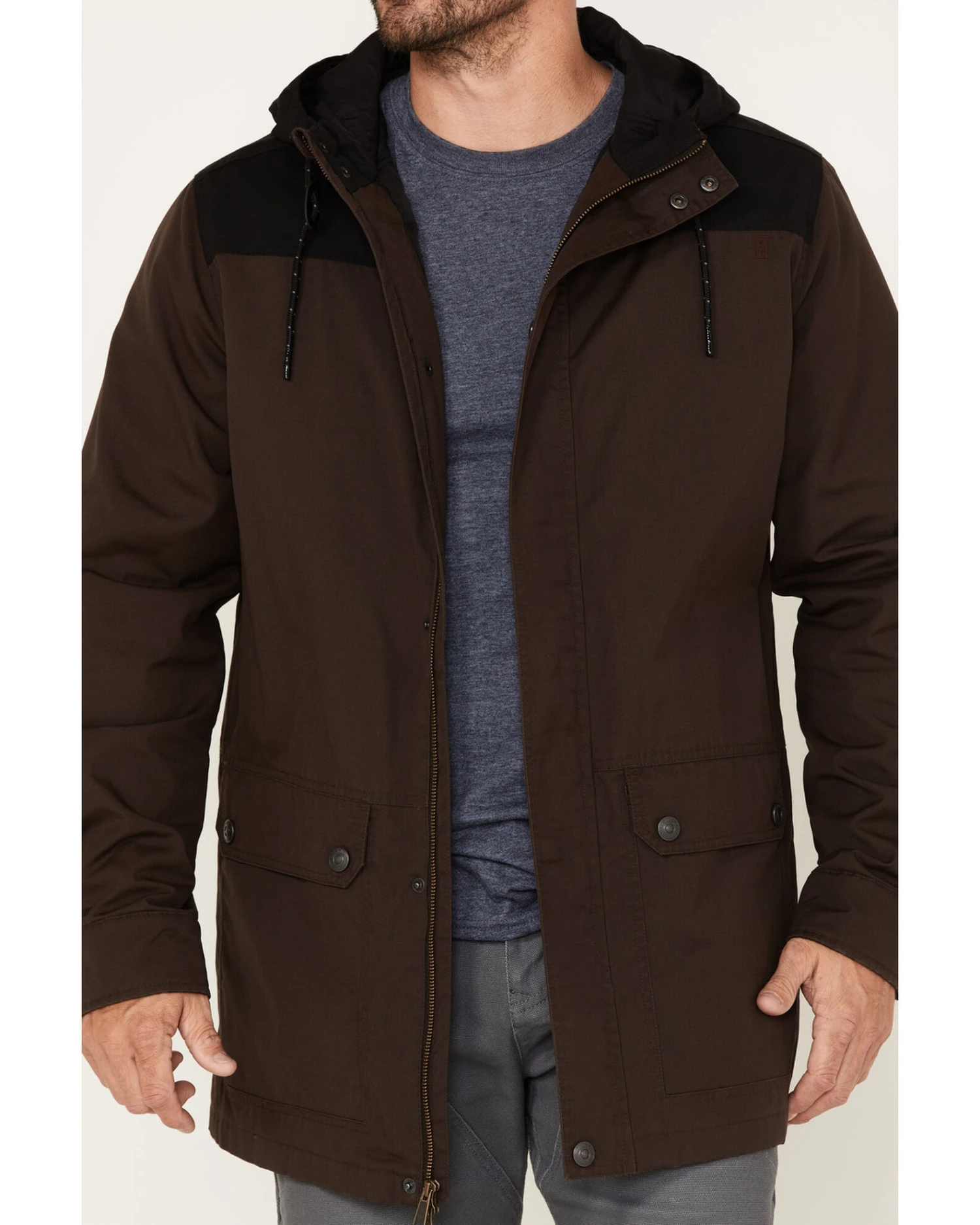 Brothers & Sons Men's Waxed Canvas Cruiser Hooded Jacket 6 Brothers & Sons Men's Waxed Canvas Cruiser Hooded Jacket - Image 4