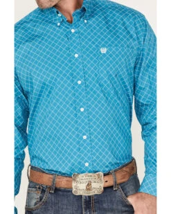 Cinch Men's All-Over Diamond Print Button Down Western Shirt 8 Cinch Men's All-Over Diamond Print Button Down Western Shirt -Boot Barn 2000375241 400 P3
