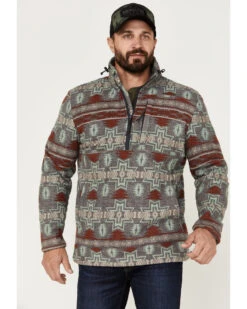 Powder River Outfitters Men's 1/2 Zip Southwestern Print Fleece Sweatshirt 9 Powder River Outfitters Men's 1/2 Zip Southwestern Print Fleece Sweatshirt -Boot Barn 2000376231 022 P1