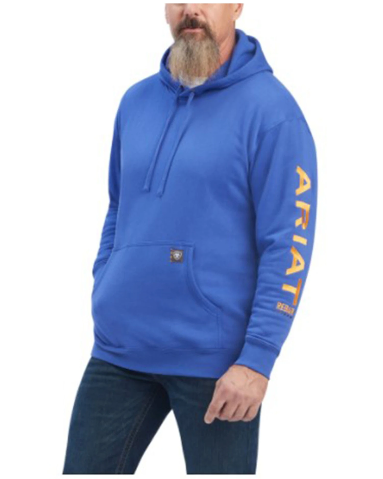 Ariat Men's Rebar Logo Sleeve Graphic Hooded Work Sweatshirt 4 Ariat Men's Rebar Logo Sleeve Graphic Hooded Work Sweatshirt - Image 2