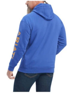 Ariat Men's Rebar Logo Sleeve Graphic Hooded Work Sweatshirt