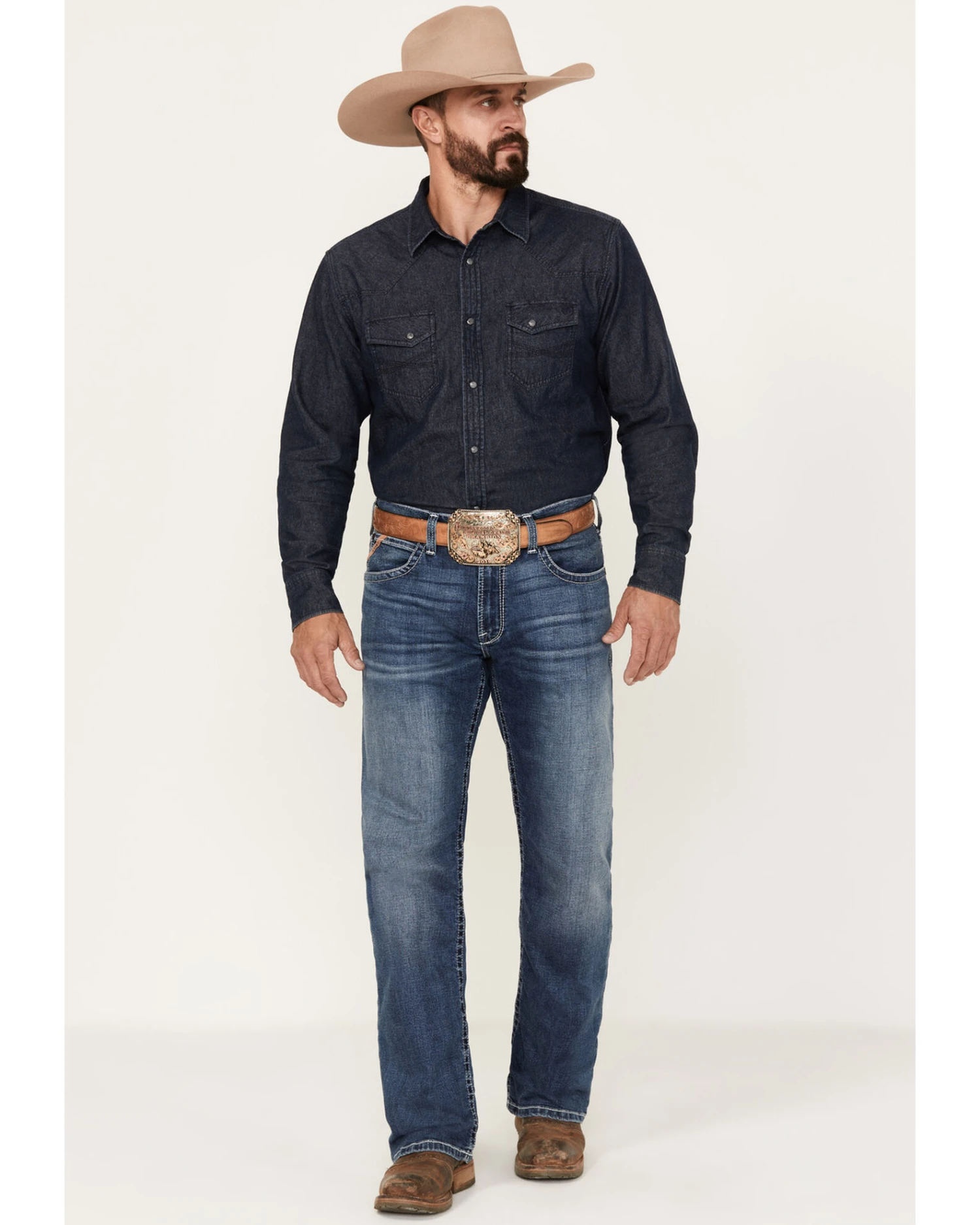 Ariat Men's M4 Relaxed Hugo Boot Cut Stretch Denim Jeans 5 Ariat Men's M4 Relaxed Hugo Boot Cut Stretch Denim Jeans - Image 3