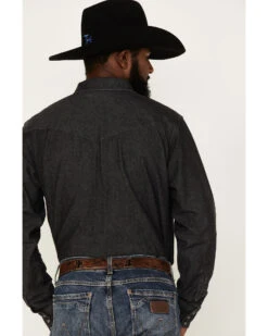 Blue Ranchwear Men's Long Sleeve Denim Western Snap Shirt 9 Blue Ranchwear Men's Long Sleeve Denim Western Snap Shirt -Boot Barn 2000380500 001 P4