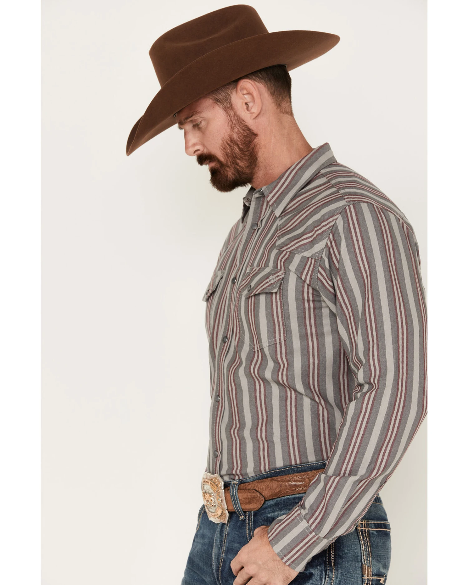 Blue Ranchwear Men's Twill Long Sleeve Snap Shirt 4 Blue Ranchwear Men's Twill Long Sleeve Snap Shirt - Image 2