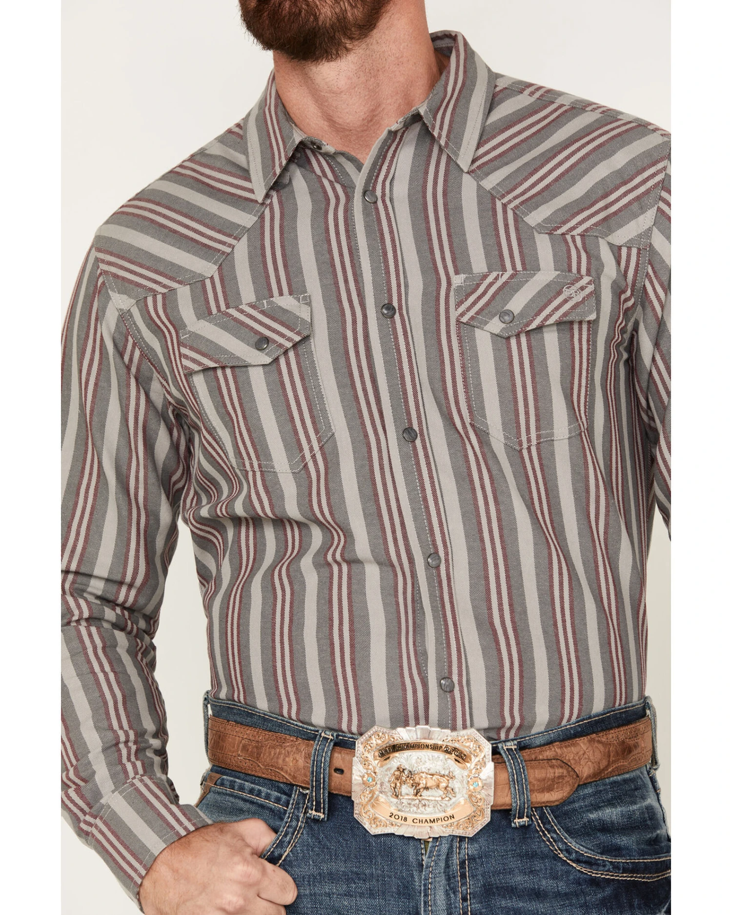 Blue Ranchwear Men's Twill Long Sleeve Snap Shirt 5 Blue Ranchwear Men's Twill Long Sleeve Snap Shirt - Image 3