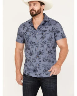 Pendleton Men's Laramie Cowboy Print Short Sleeve Snap Western Shirt 9 Pendleton Men's Laramie Cowboy Print Short Sleeve Snap Western Shirt -Boot Barn 2000383552 400 P1