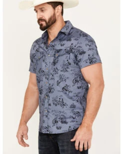 Pendleton Men's Laramie Cowboy Print Short Sleeve Snap Western Shirt 8 Pendleton Men's Laramie Cowboy Print Short Sleeve Snap Western Shirt -Boot Barn 2000383552 400 P2