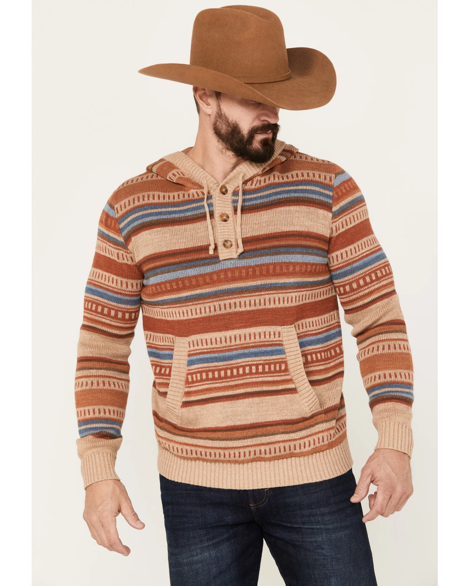 Pendleton Men's Medallion Striped Hooded Pullover 4 Pendleton Men's Medallion Striped Hooded Pullover - Image 2