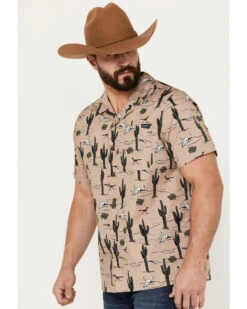 Cinch Men's Camp Tumbleweed Cactus Skull Short Sleeve Button-Down Western Shirt 9 Cinch Men's Camp Tumbleweed Cactus Skull Short Sleeve Button-Down Western Shirt -Boot Barn 2000383902 250 P2