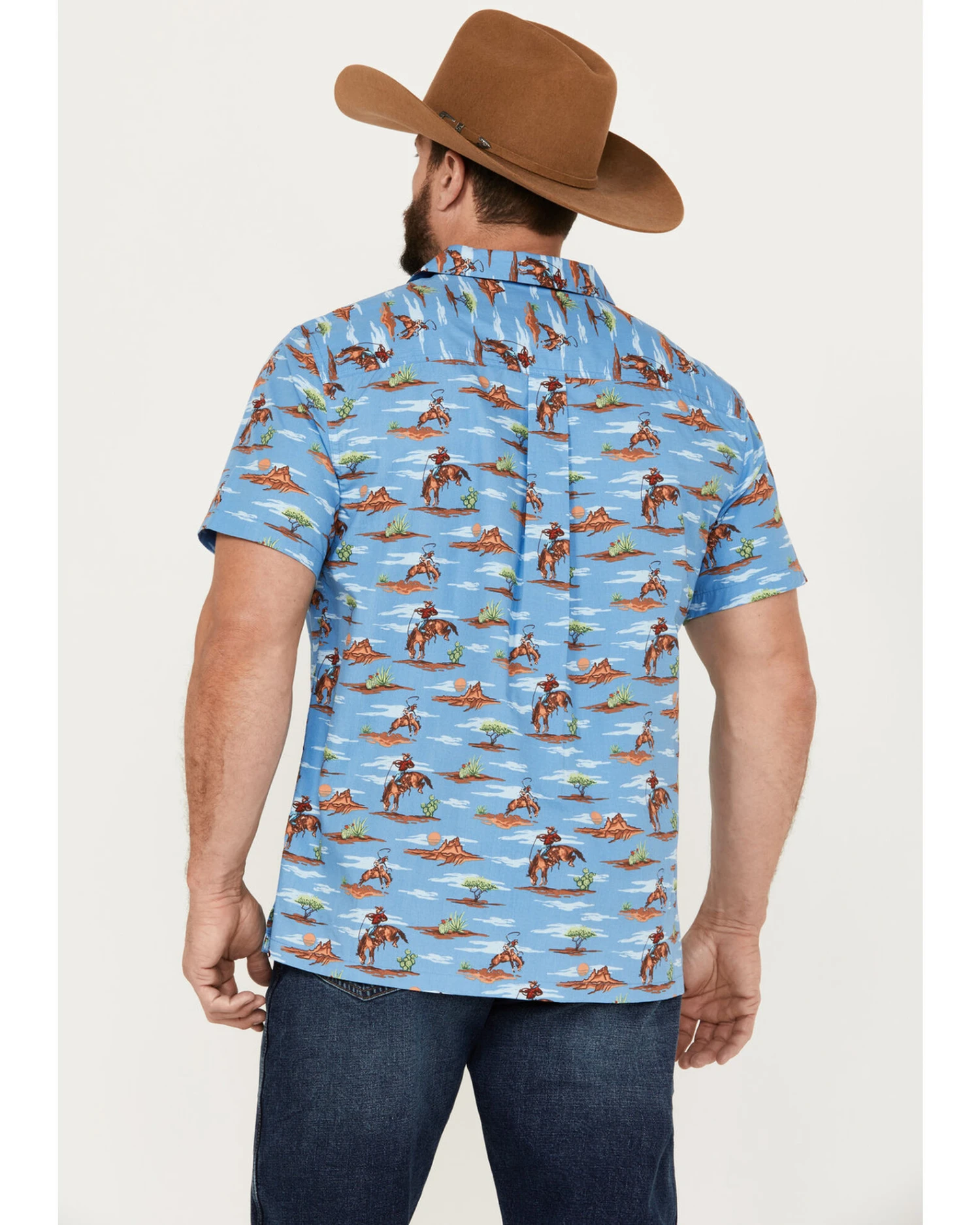 Cinch Men's Camp Tumbleweed Cowboy Short Sleeve Button-Down Western Shirt 3 Cinch Men's Camp Tumbleweed Cowboy Short Sleeve Button-Down Western Shirt