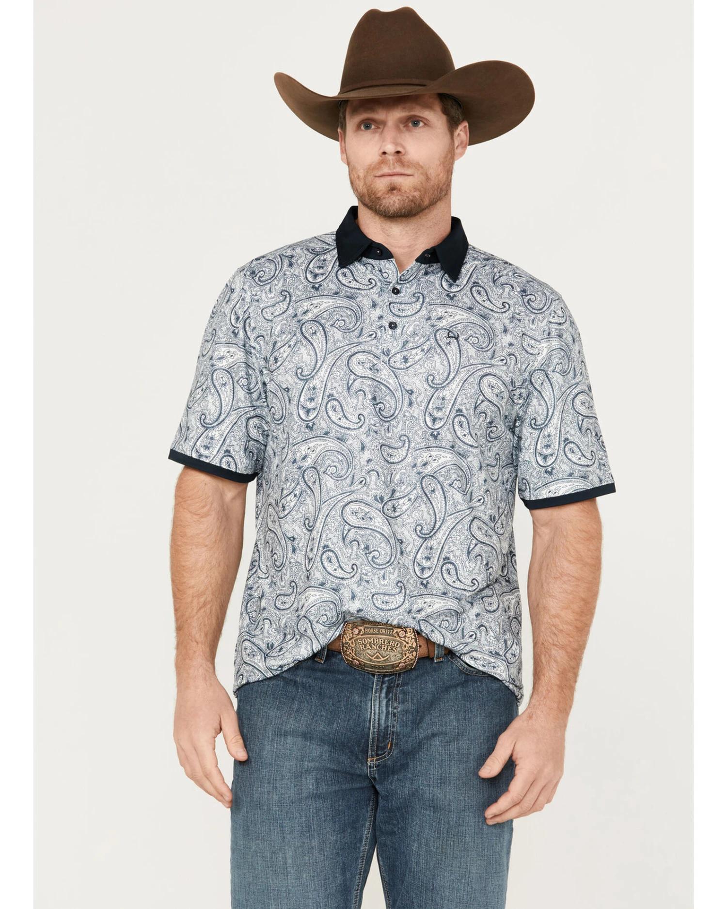 Cinch Men's ARENAFLEX Paisley Polo 3 Cinch Men's ARENAFLEX Paisley Polo