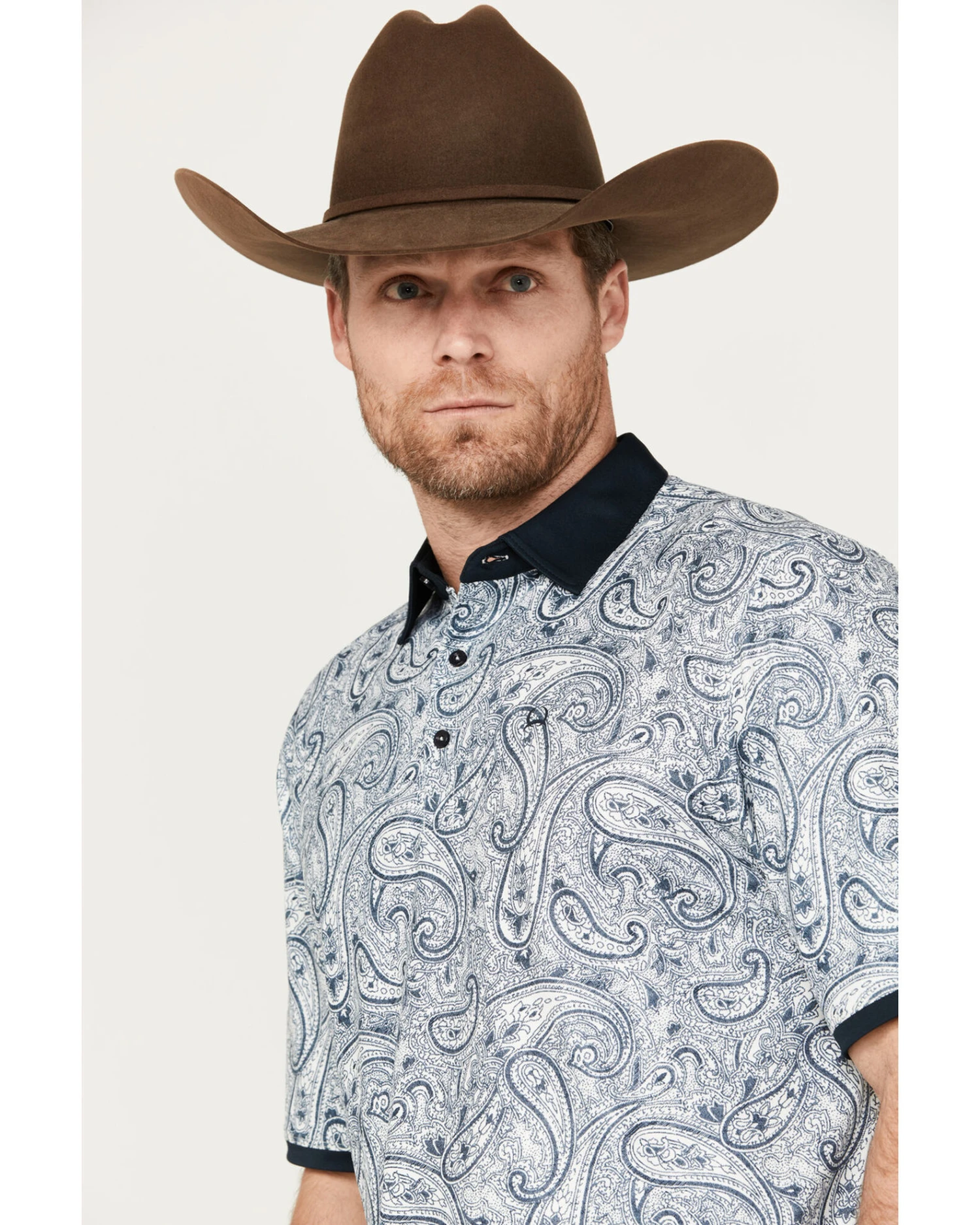 Cinch Men's ARENAFLEX Paisley Polo 6 Cinch Men's ARENAFLEX Paisley Polo - Image 4