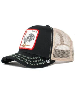 Goorin Bros Men's Black Rooster Patch Ball Cap