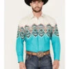 Panhandle Men's Southwestern Border Long Sleeve Pearl Snap Western Shirt 2 Panhandle Men's Southwestern Border Long Sleeve Pearl Snap Western Shirt -Boot Barn 2000385166 440 P1