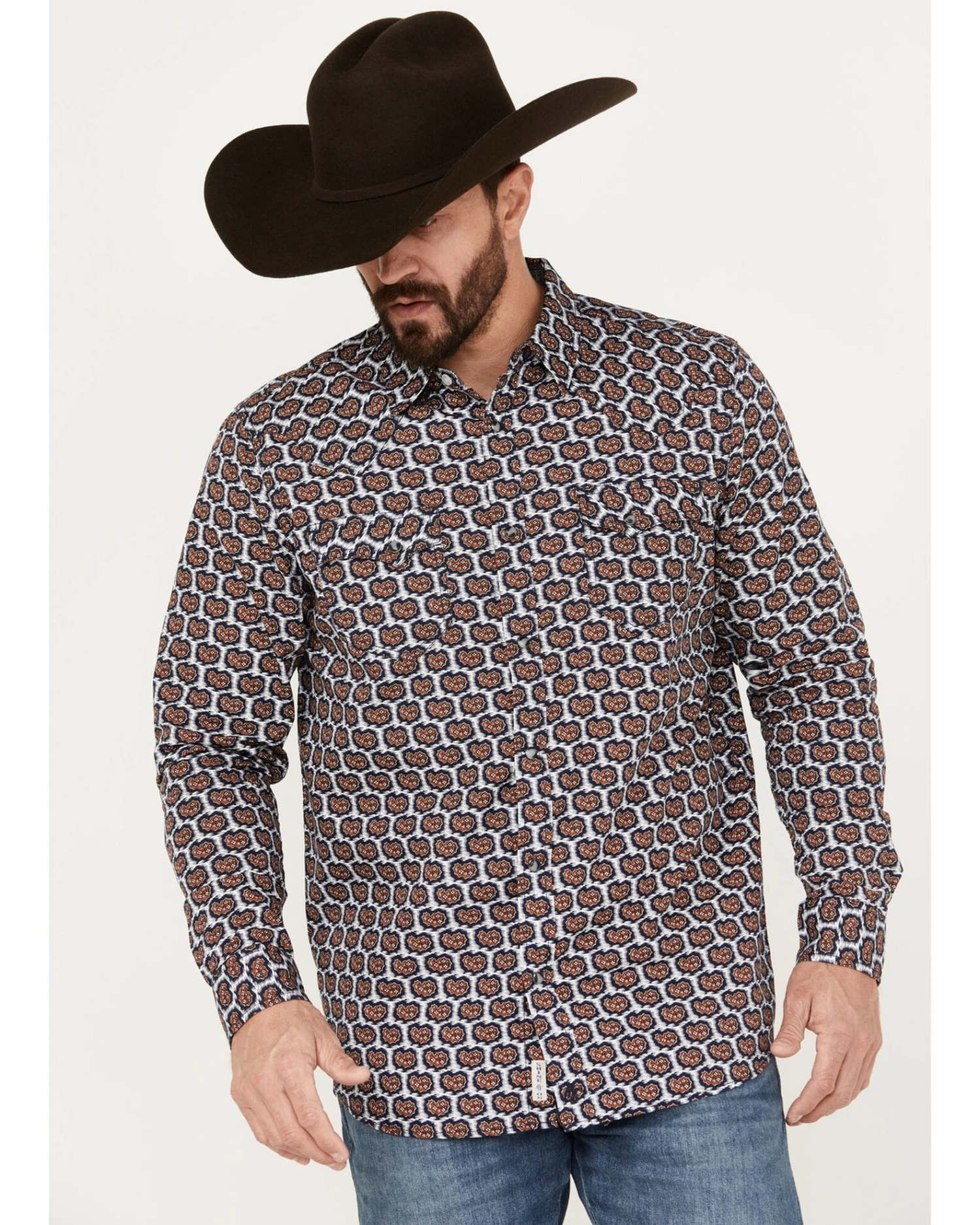 Moonshine Spirit Men's Stepping Stone Long Sleeve Western Snap Shirt 3 Moonshine Spirit Men's Stepping Stone Long Sleeve Western Snap Shirt