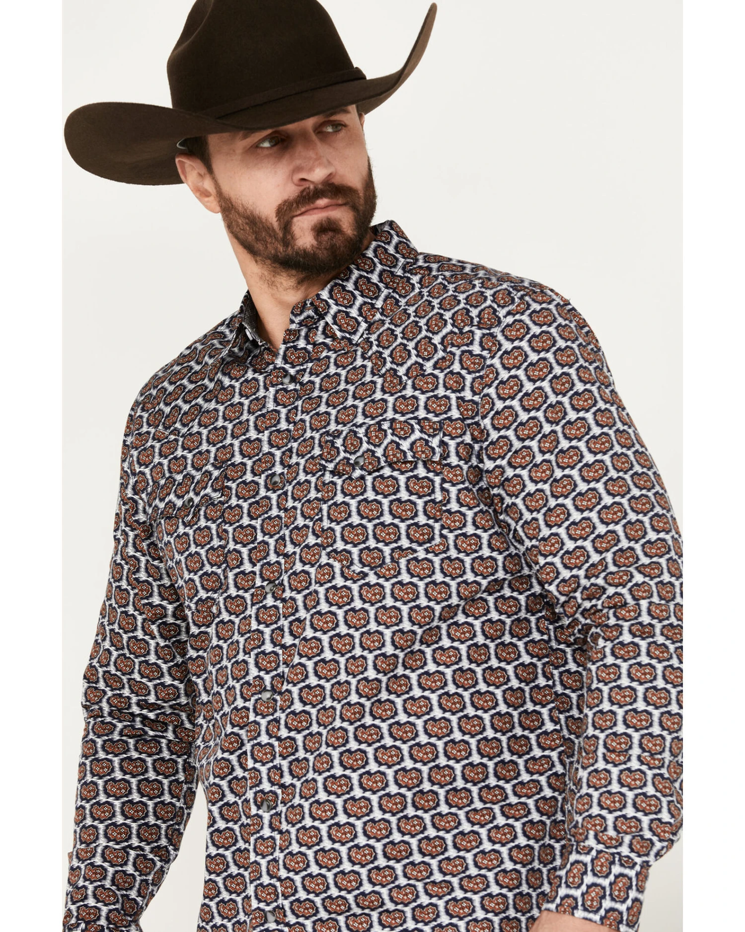 Moonshine Spirit Men's Stepping Stone Long Sleeve Western Snap Shirt 5 Moonshine Spirit Men's Stepping Stone Long Sleeve Western Snap Shirt - Image 3