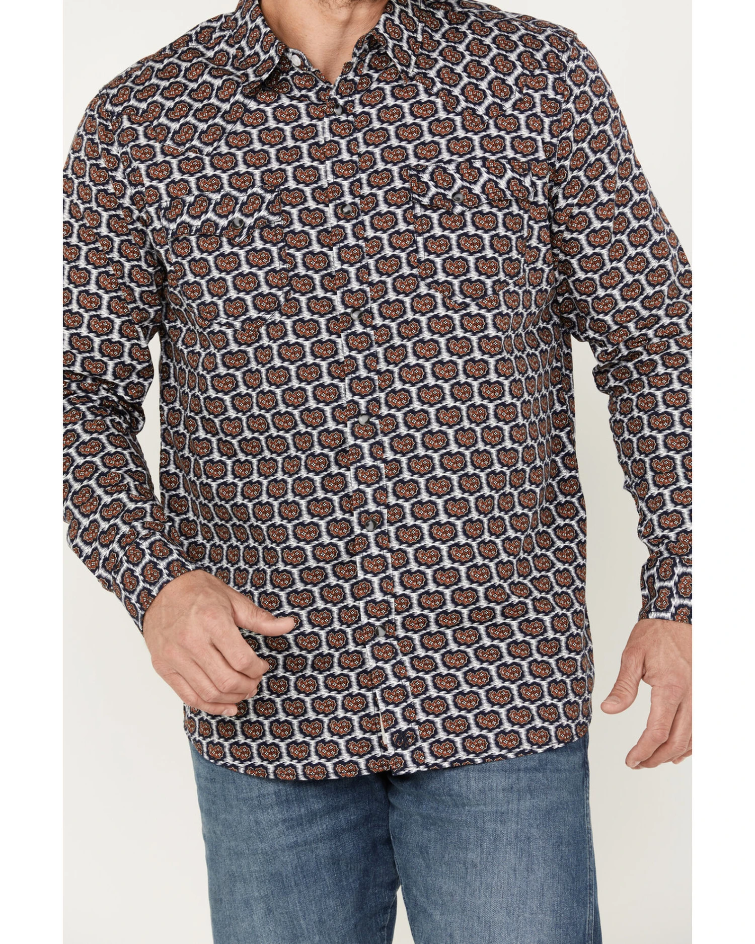 Moonshine Spirit Men's Stepping Stone Long Sleeve Western Snap Shirt 4 Moonshine Spirit Men's Stepping Stone Long Sleeve Western Snap Shirt - Image 2