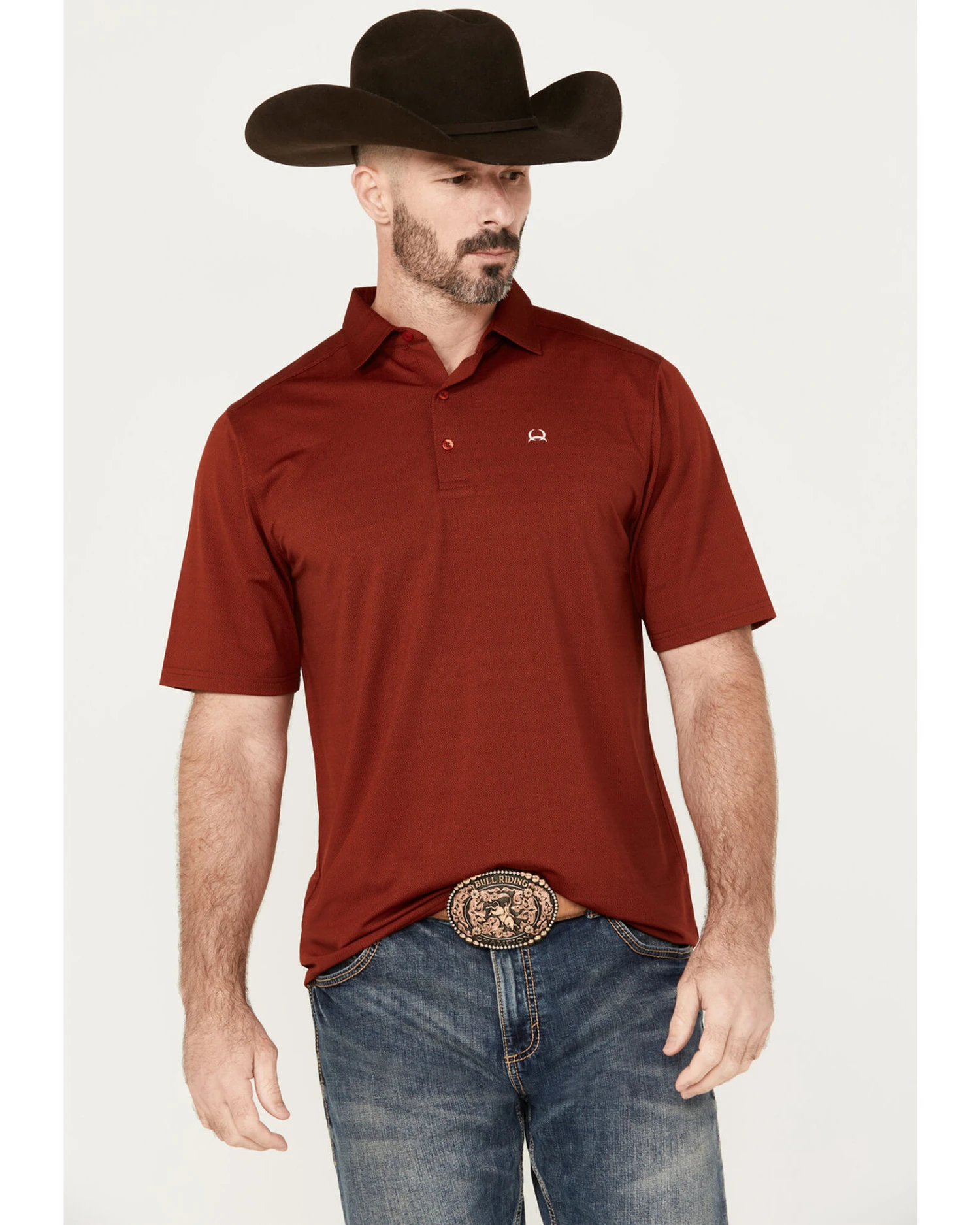 Cinch Men's ARENAFLEX Solid Short Sleeve Polo 3 Cinch Men's ARENAFLEX Solid Short Sleeve Polo