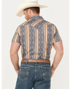 Rock & Roll Denim Men's Serape Striped Print Short Sleeve Stretch Pearl Snap Western Shirt 8 Rock & Roll Denim Men's Serape Striped Print Short Sleeve Stretch Pearl Snap Western Shirt -Boot Barn 2000387738 020 P4