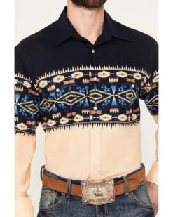 Panhandle Men's Southwestern Print Long Sleeve Western Snap Shirt 9 Panhandle Men's Southwestern Print Long Sleeve Western Snap Shirt -Boot Barn 2000387744 410 P3