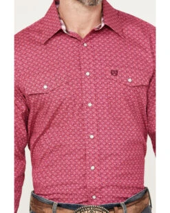 Panhandle Select Men's Geo Print Long Sleeve Pearl Snap Western Shirt