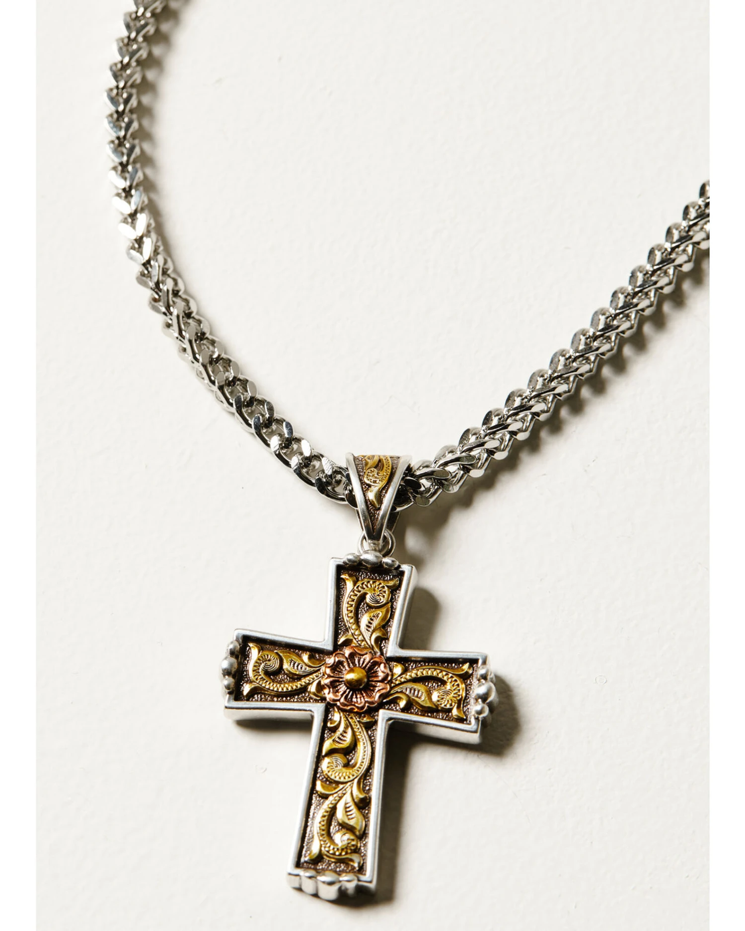 M & F Western Men's Twister Antique Cross Necklace 4 M & F Western Men's Twister Antique Cross Necklace - Image 2